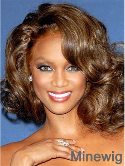 Brown Wavy Without Bangs Lace Front 12 Inch Fabulous Tyra Banks Wigs