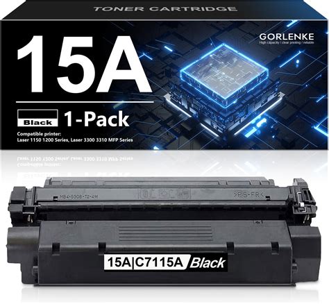 1 Pk 15a C7115a Black Toner Cartridge Replacement For Hp Laserjet 1000 1150 1005w