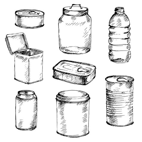 Canned Food Clipart Black And White