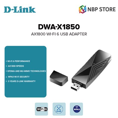 D Link Dwa X1850 Ax1800 Wi Fi 6 Usb Adapter Lazada