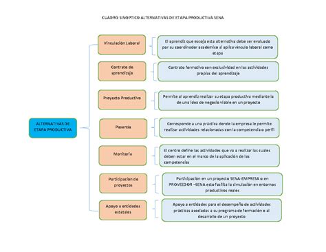 Cuadro Sinoptico CUADRO SINOPTICO ALTERNATIVAS DE ETAPA PRODUCTIVA