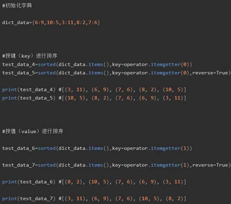 Python对字典分别按键（key）和值（value）进行排序python Dict按照key字典排序 Csdn博客