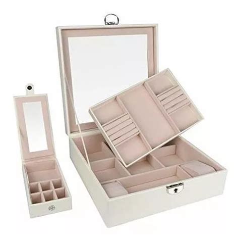 Caja Para Organizar Y Almacenar Joyas En Cuero Pu Y Envío gratis