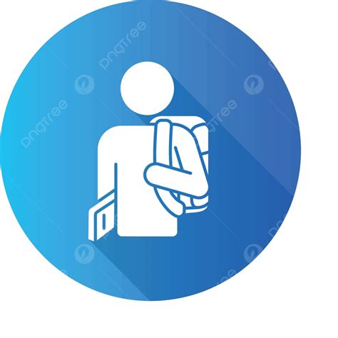 Freshman Flat Design Long Shadow Glyph Icon Sophomore Icon Classmate