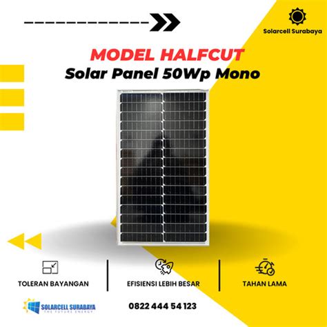 Jual Solar Panel 50Wp Mono Halfcut Panel Surya SNI ISO TKDN Surabaya