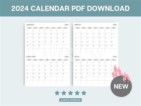 2024 2025 Fiscal Year Quarters Template Free Printable