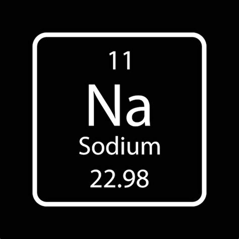 Premium Vector Sodium Symbol Chemical Element Of The Periodic Table