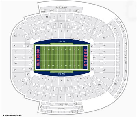 Vaught Hemingway Stadium Seating Chart With Seat Numbers - Stadium ...