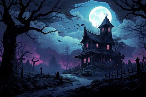 Premium Photo Creepy House In The Woods