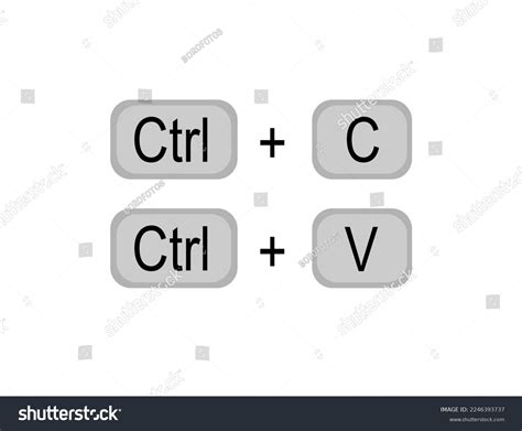 Ctrl C And Ctrl V Keyboard Buttons Copy And Royalty Free Stock