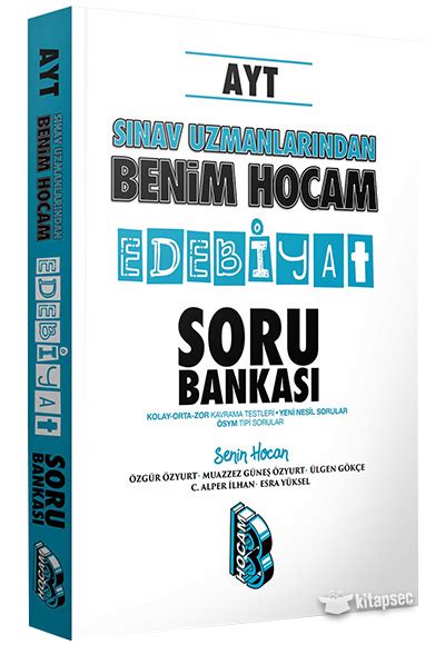 AYT Sınav Uzmanlarından Edebiyat Soru Bankası Benim Hocam Yayınları