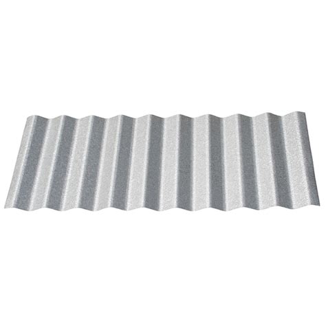 Union Corrugating 2.33-ft x 10-ft Corrugated Silver Metal Roof Panel in ...