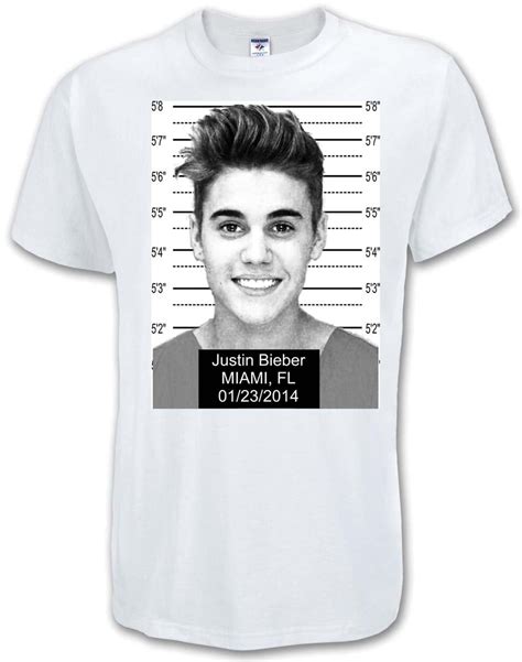 Justin Bieber mugshot t-shirt by StanApparel on Etsy