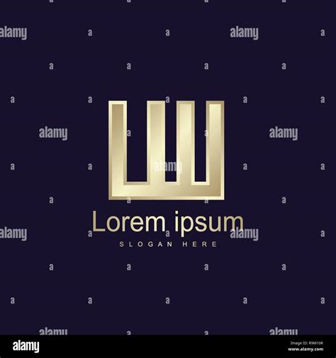 Initial Letter LW Logo Template Vector Design Stock Vector Image Art