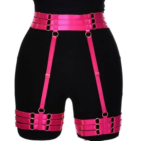 Porte jarretelle taille haute pour femme N P MHS Bas élastiques Lingerie sexy Anneau