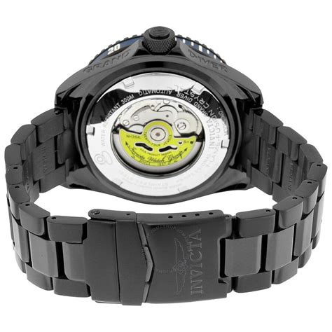 Invicta Pro Diver Automatic Black Dial Black Ion Plated Mens Watch