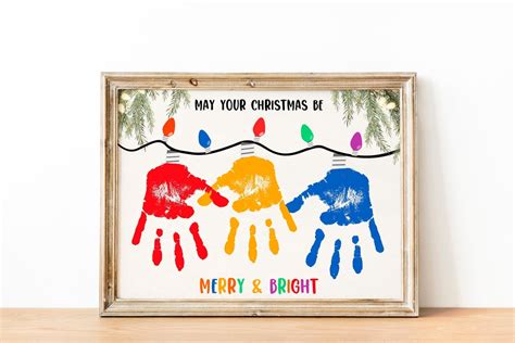 Christmas Lights Handprint Craft May Your Days Be Merry And Bright