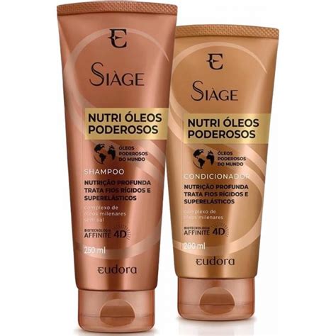 Kit Siàge Nutri Óleos Poderosos Shampoo Condicionador eudora