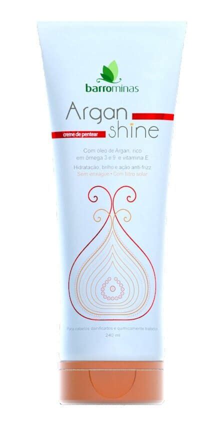 Creme De Pentear Barrominas Argan Shine Ml Para Cabelo Danificado