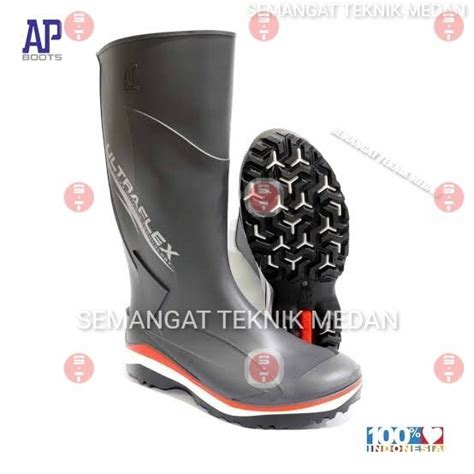 Jual Apboots Sepatu Karet Ap Boot Boots Pvc Rubber Ultraflex Abu Ap