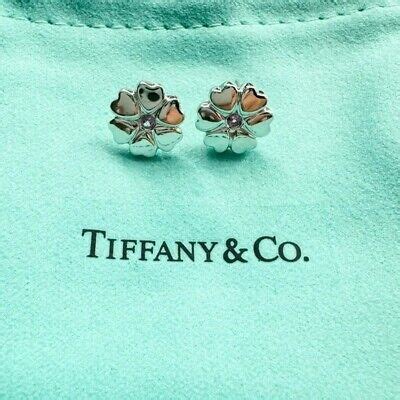 Tiffany Co Paloma Picasso Crown Of Hearts Stud Earrings Sterling