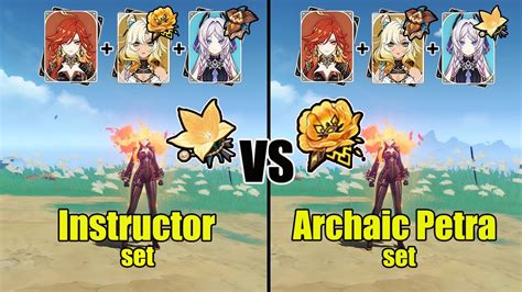 Mavuika BEST Team Artifacts Instructor Vs Archaic Petra Genshin