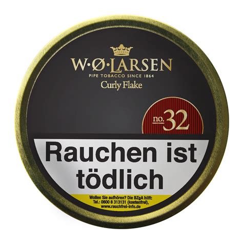 W O Larsen No Curley Flake Gr Tabak Meier Ihr Shop F R Tabak