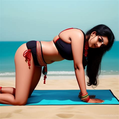 Ai Image Modifier Bhabhi In Bikini With Figure Of 44 38 44 In