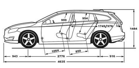 Volvo V60 Abmessungen And Technische Daten Länge Breite Höhe Gepäckraumvolumen