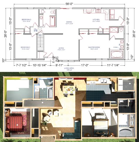 Livingston Modular Ranch Home Plan