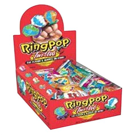 Topps Ring Pop Twisted Fruit Pop Candy 24 Ea 2 Pack