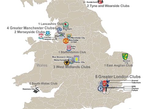 English Premier League Football Clubs Map 21/22 | ubicaciondepersonas ...