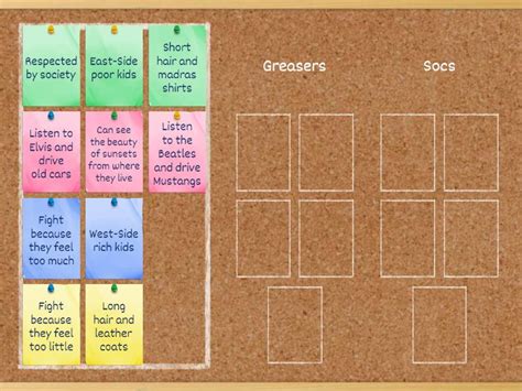 The Outsiders Matching Game Group Sort