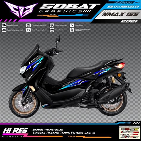 Stiker Striping Nmax New Sticker Trasnsparan Hologram