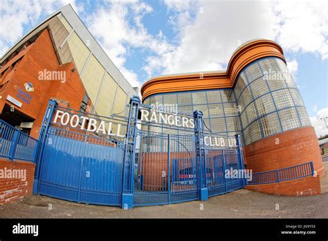 El Glasgow Rangers El Ibrox Stadium Gates Logo Edmiston Drive