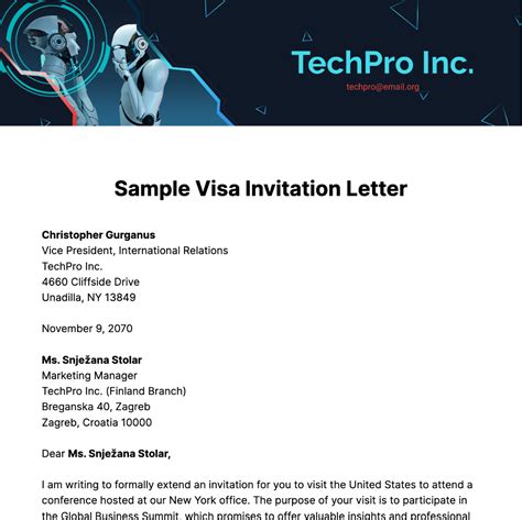 Format India Visa Template Invitation Letter Dubaivis