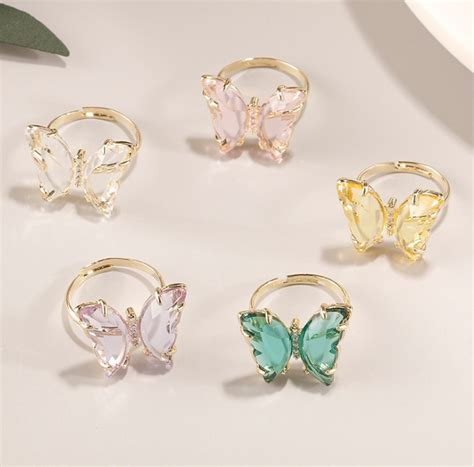 Adjustable Butterfly Ring For Sale Gold Butterfly Ring Adjustable Ring