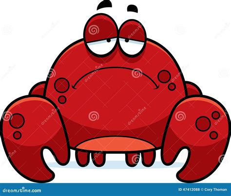Sad Little Crab Stock Vector Illustration Of Clip Animal 47412088
