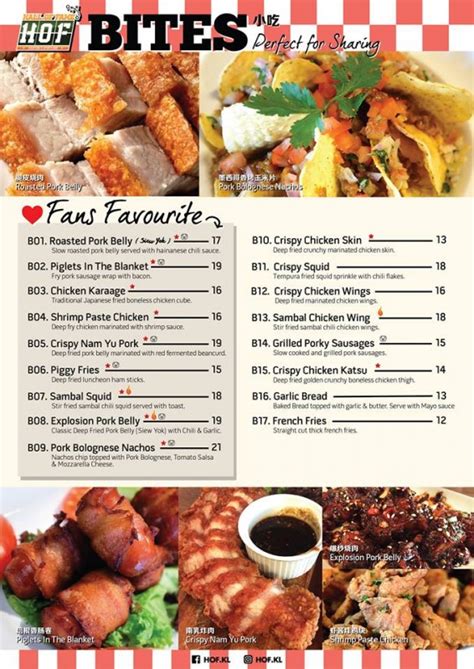 Hall Of Fame Sports Bar, Bar cuisine at Bangsar, Kuala Lumpur | Menu ...