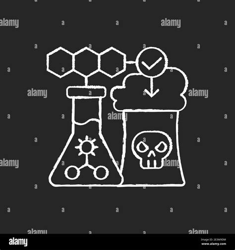 Environmental Biotechnology Chalk White Icon On Black Background Stock Vector Image And Art Alamy