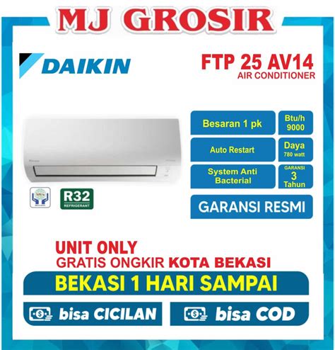 Jual Ac Daikin Ftp 25 Av14 Rv 1 Pk 25av14 R32 Standard Unit Only Di