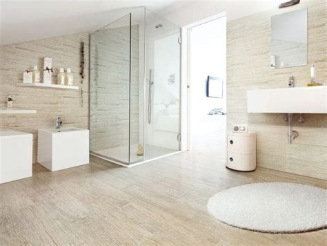 20 Amazing Bathrooms With Wood Like Tile Wood Tile Bathroom Faux Wood Tiles Wood Look Tile