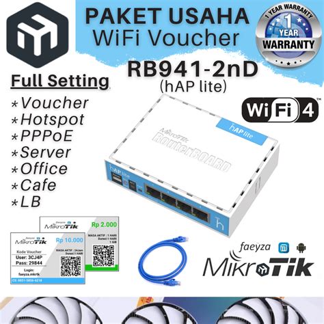 Mikrotik Rb941 2nd Hap Lite Full Setting Hotspot Voucher Rt Rw Net