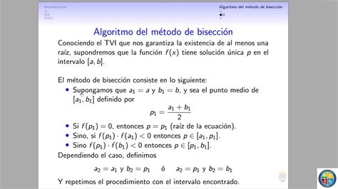 Soluci N Num Rica De Ecuaciones No Lineales M Todo De Bisecci N