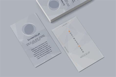 Premium PSD Portrait Business Card Mockup