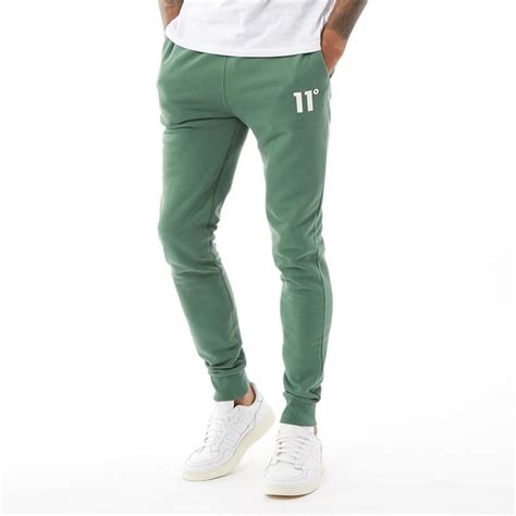 Buy 11 Degrees Mens Core Skinny Fit Joggers Elm Green