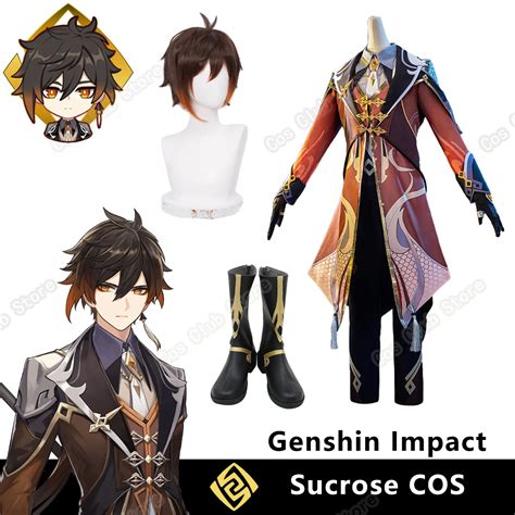 Hot Anime Game Genshin Impact Project Zhong Li Cosplay Costume Cos Man