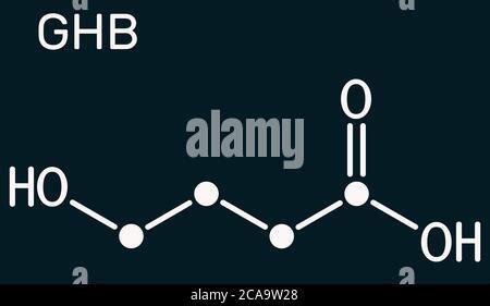 Gamma-hydroxybutyric acid (GHB, oxybate, liquid ecstasy) molecule ...