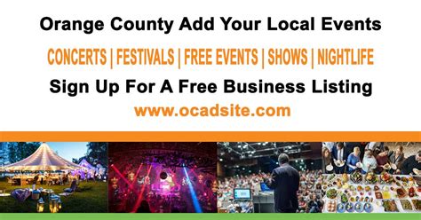 Orange County Events | Sign up for Free | OC Ad Site