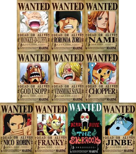 One Piece Wanted Posters Pack A X Mugiwara Pirates Th